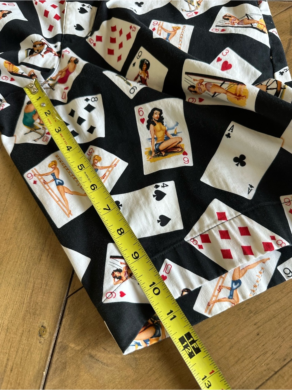 Loudmouth Shorts Mens 36 Golf Pin Up Cards Poker Chino Stretch Performance Black - Picture 7 of 8